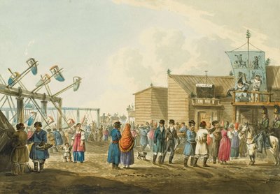 Een Russische kermis door Carl Kollmann